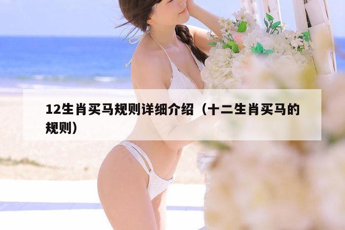 12生肖买马规则详细介绍（十二生肖买马的规则）